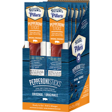Load image into Gallery viewer, Piller's Pepperoni Sticks Original 12 x 25g (300g)
