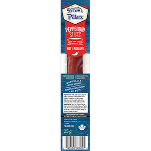 Piller's Pepperoni Sticks Hot 12 x 25g (300g)