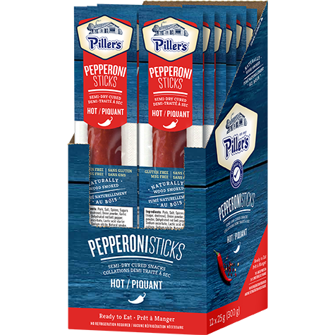 Piller's Pepperoni Sticks Hot 12 x 25g (300g)